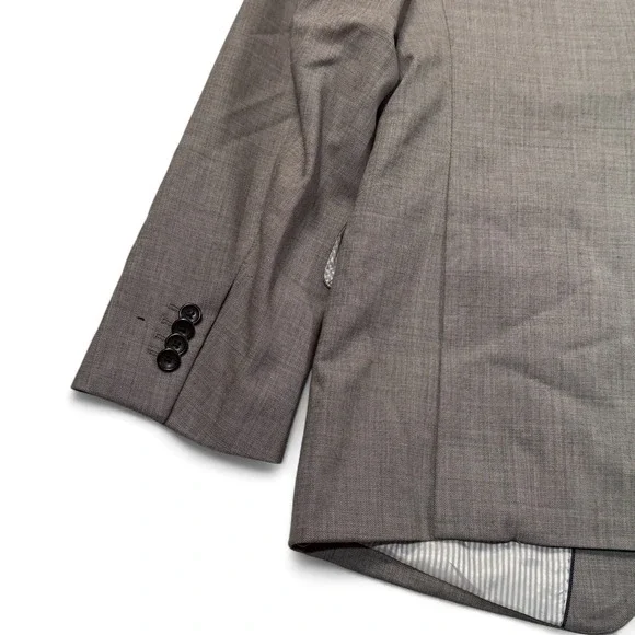 Banana Republic Tailored Fit Wool Blazer Silver Grey Mens 42R‎ Suit Jacket NWT